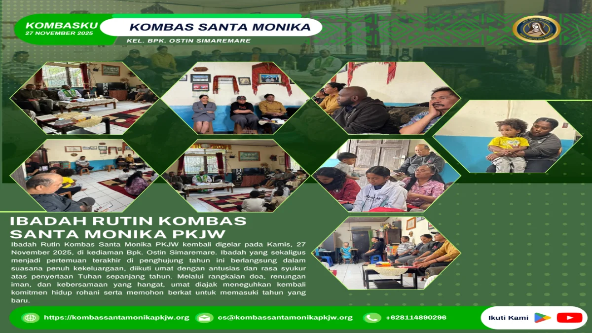 ⛪ Ibadah Rutin KBG. Santa Monika . – 27 November 2025 🙏